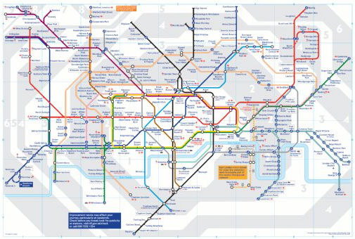 London Tube Underground Map Wall Print Poster