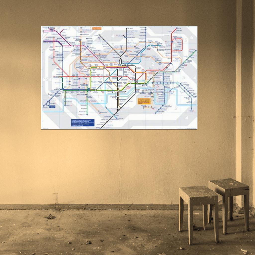 London Tube Underground Map Wall Print Poster