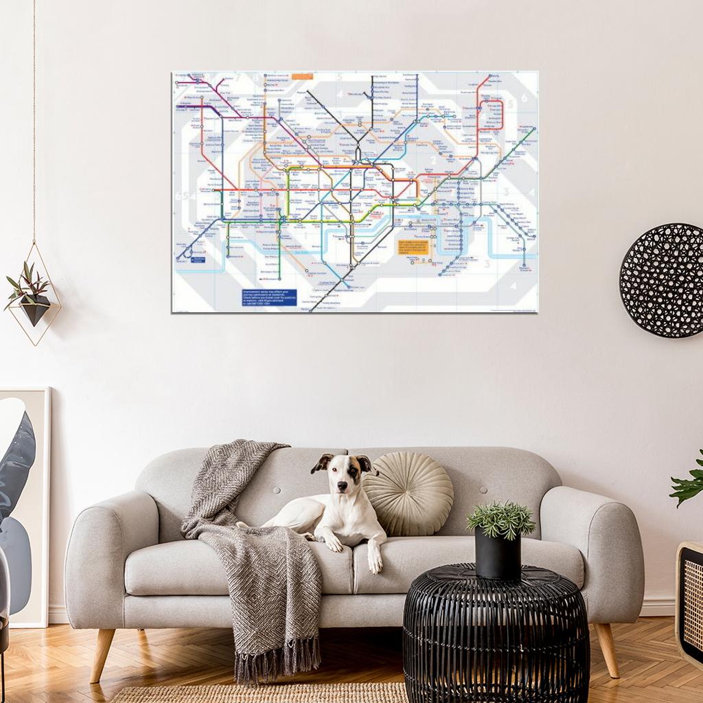 London Tube Underground Map Wall Print Poster