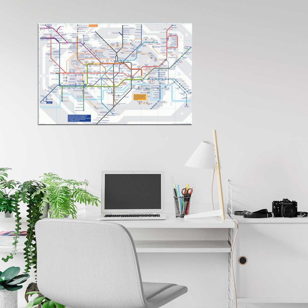London Tube Underground Map Wall Print Poster