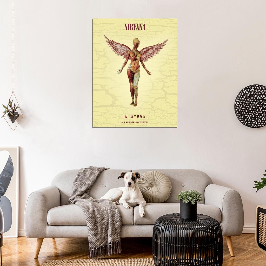 Nirvana Music Band In Utero Album Cover Art Wall Print Poster