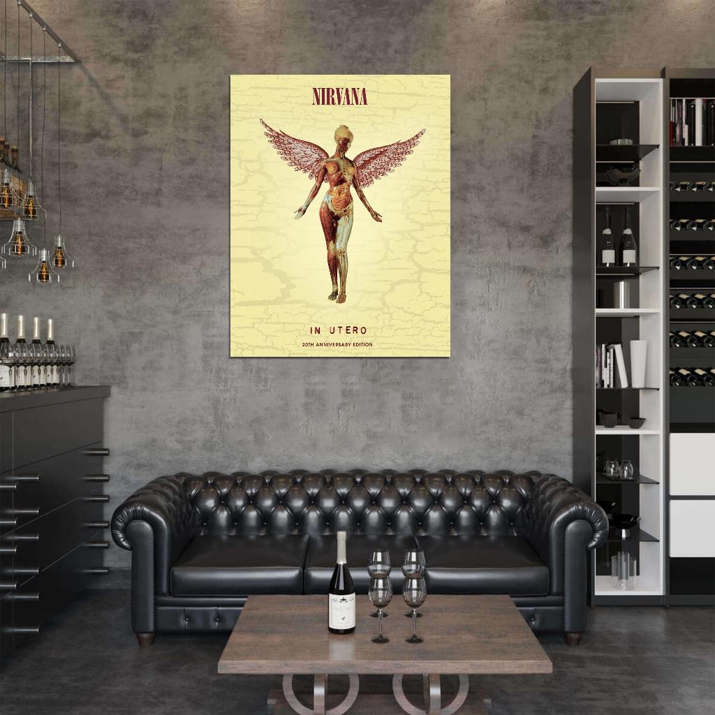 Nirvana Music Band In Utero Album Cover Art Wall Print Poster