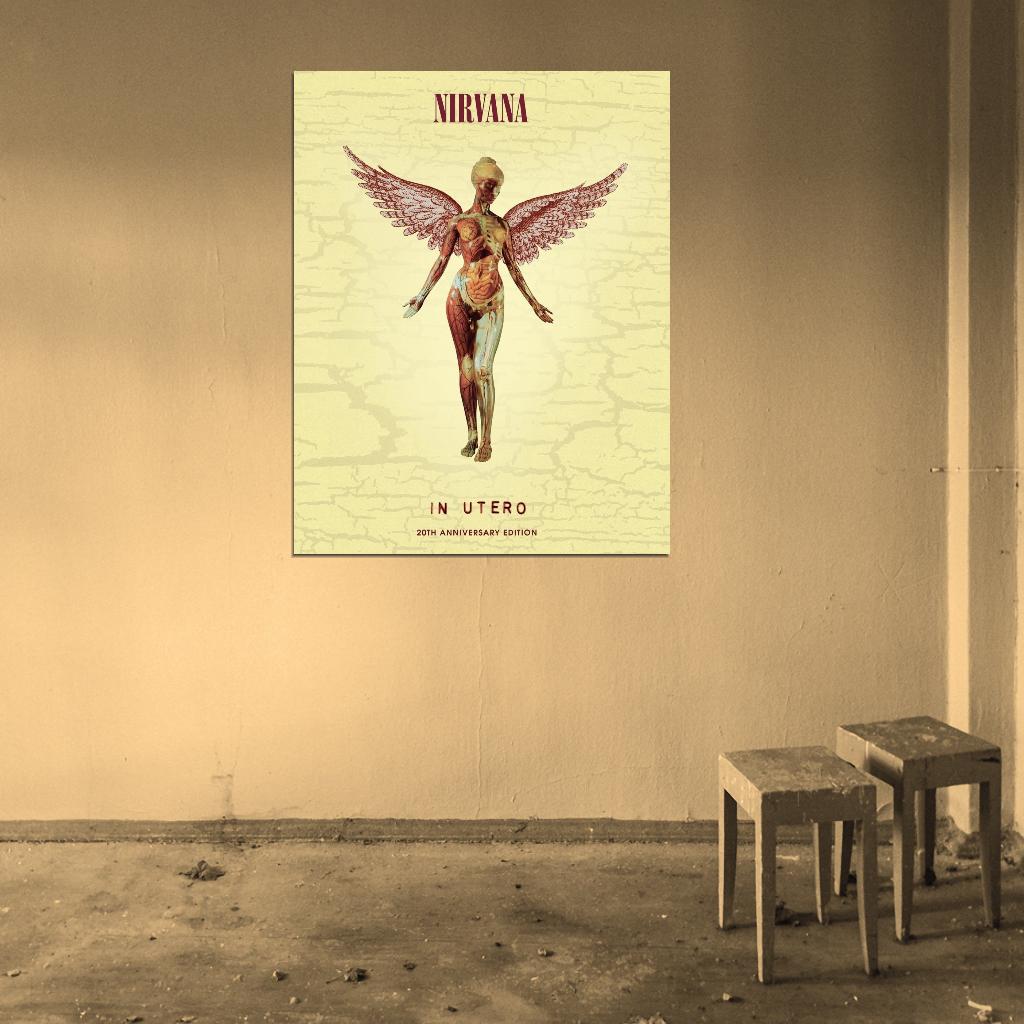 Nirvana Music Band In Utero Album Cover Art Wall Print Poster