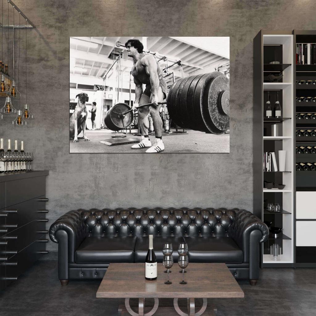 GYM Franco Columbu Body Building Muscle Exerci Wall Print Poster - xonomax