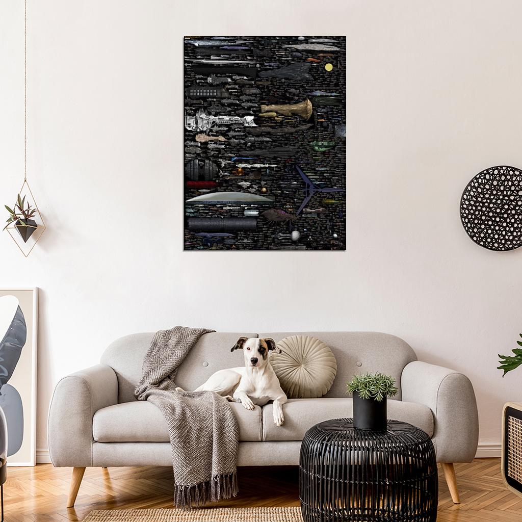 DESIGN - Science Fiction Space Ships Star War Wall Print Poster