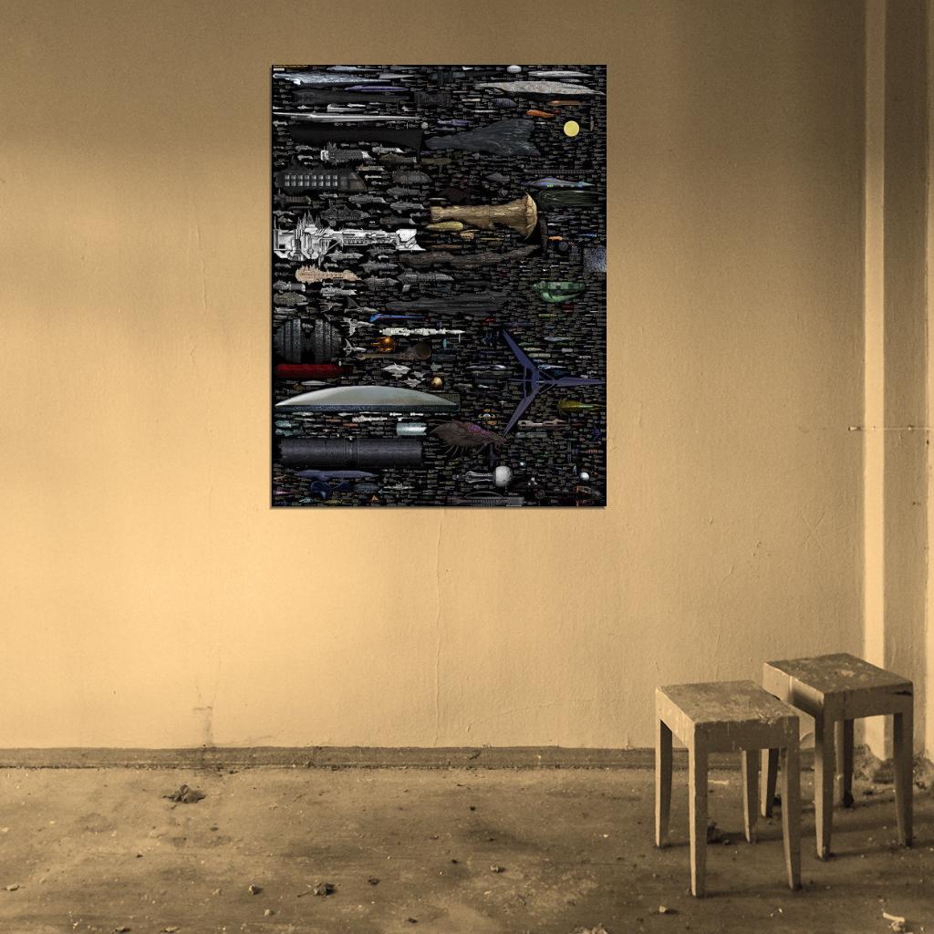 DESIGN - Science Fiction Space Ships Star War Wall Print Poster