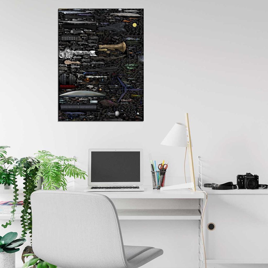 DESIGN - Science Fiction Space Ships Star War Wall Print Poster