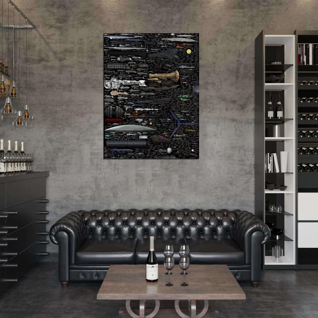 DESIGN - Science Fiction Space Ships Star War Wall Print Poster
