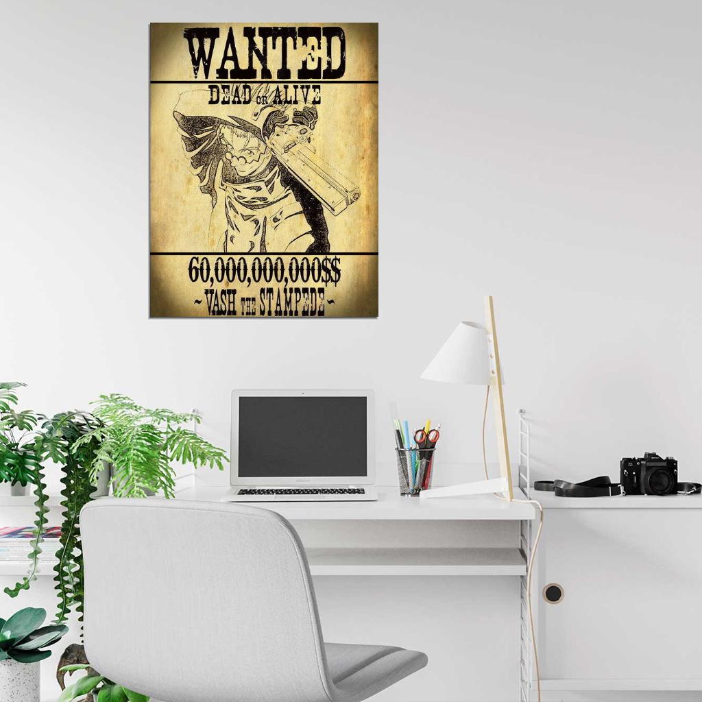 Trigun VASH The Stampede Guns Fight Japan Anime Decor Wall Print POSTER