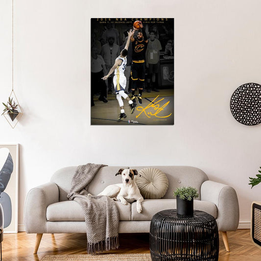 Kyrie Irving - LBJ Cleveland Cavaliers Wall Print Poster - xonomax