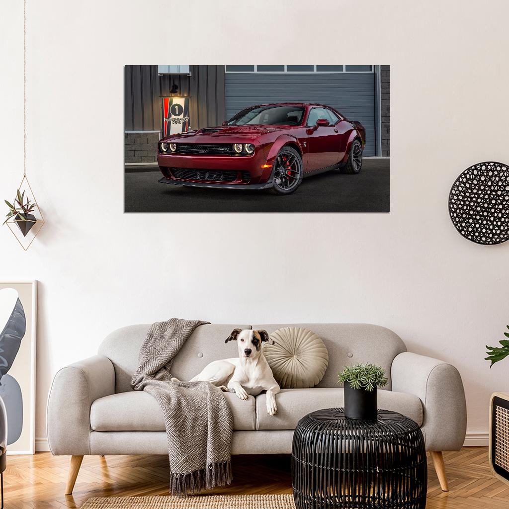 DODGE CHALLENGER SRT HELLCAT WIDEBODY Wall Print Poster
