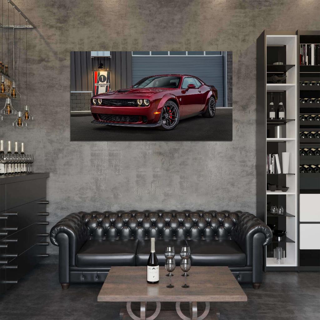 DODGE CHALLENGER SRT HELLCAT WIDEBODY Wall Print Poster