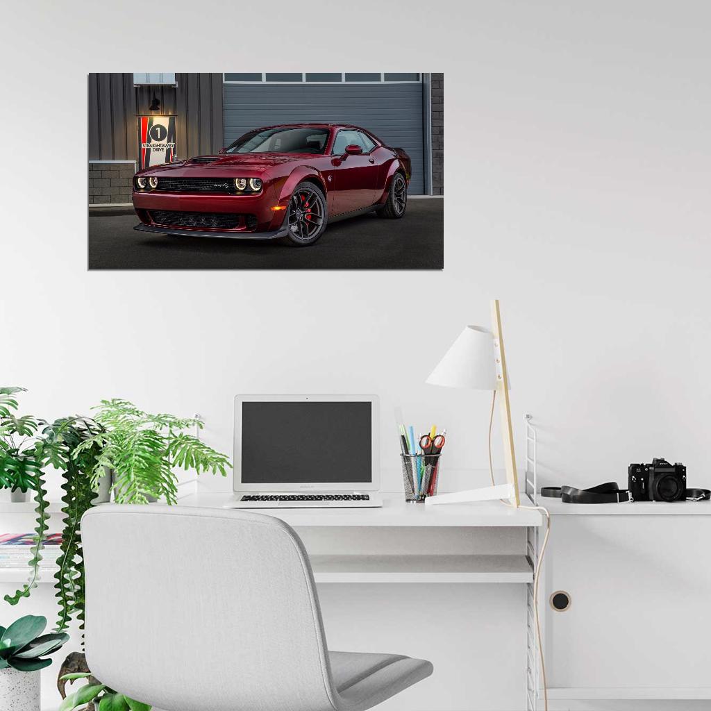 DODGE CHALLENGER SRT HELLCAT WIDEBODY Wall Print Poster