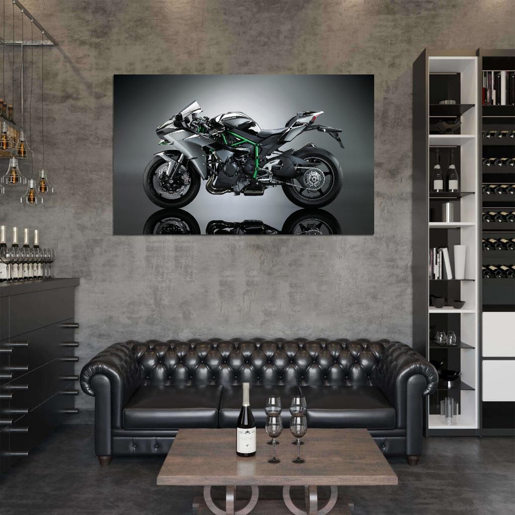 2017 KAWASAKI NINJA H2 BIKE Print Poster