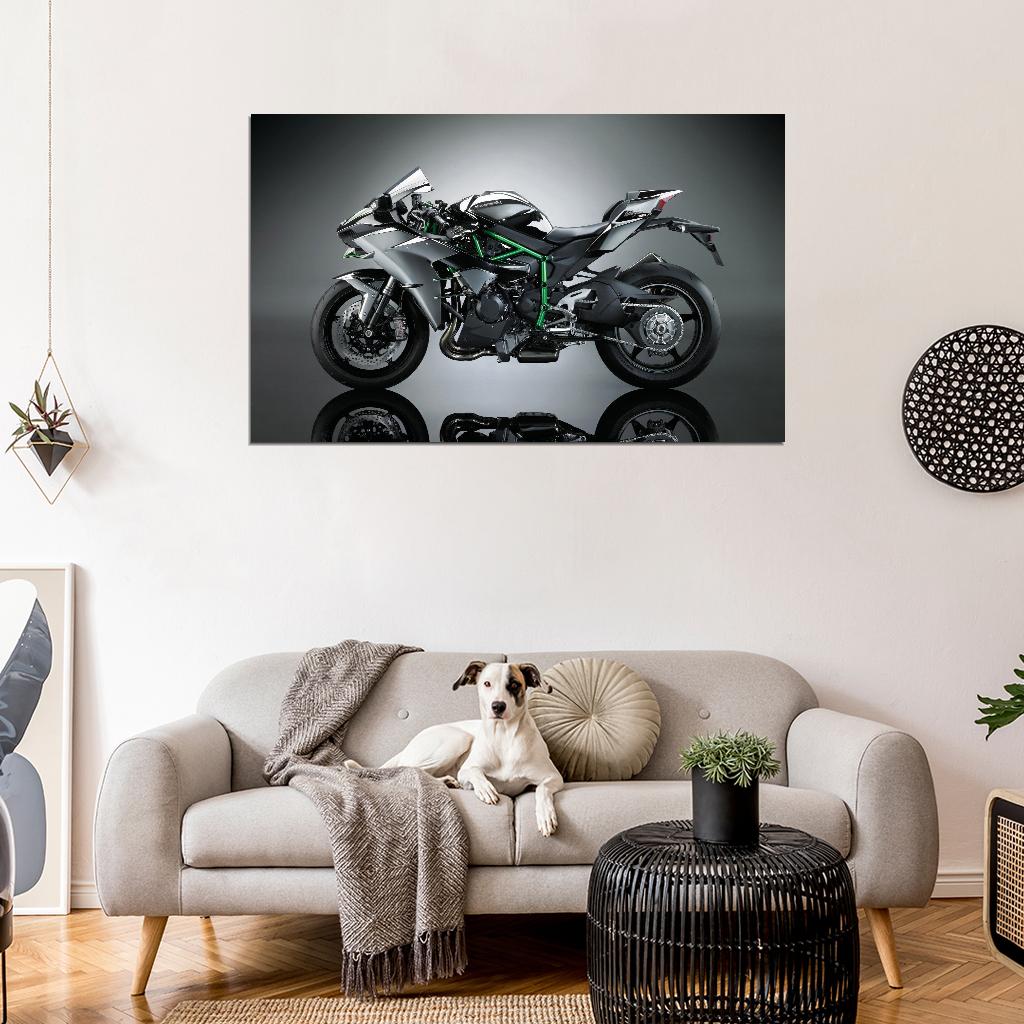 2017 KAWASAKI NINJA H2 BIKE Print Poster
