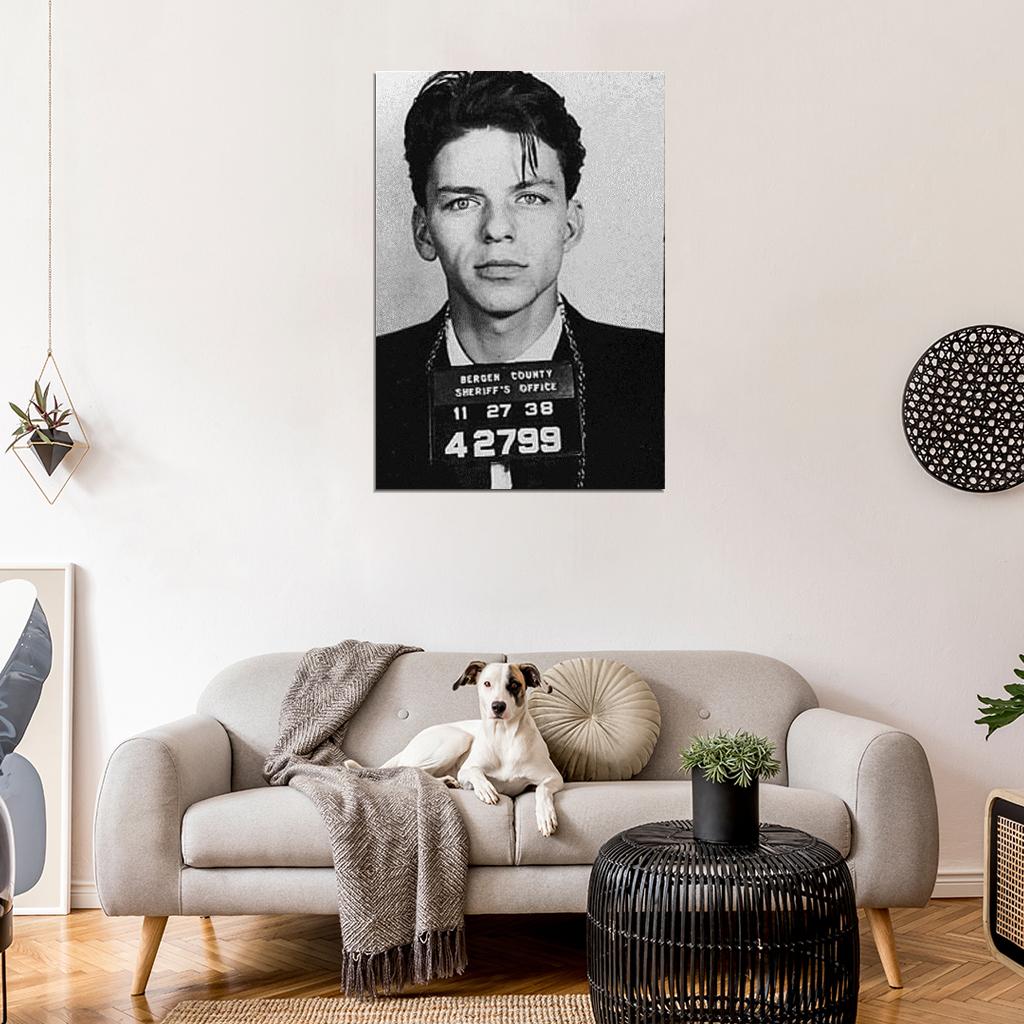 FRANK SINATRA MUG SHOT MUGSHOT RAT PACK MUSICIAN Wall Print Poster