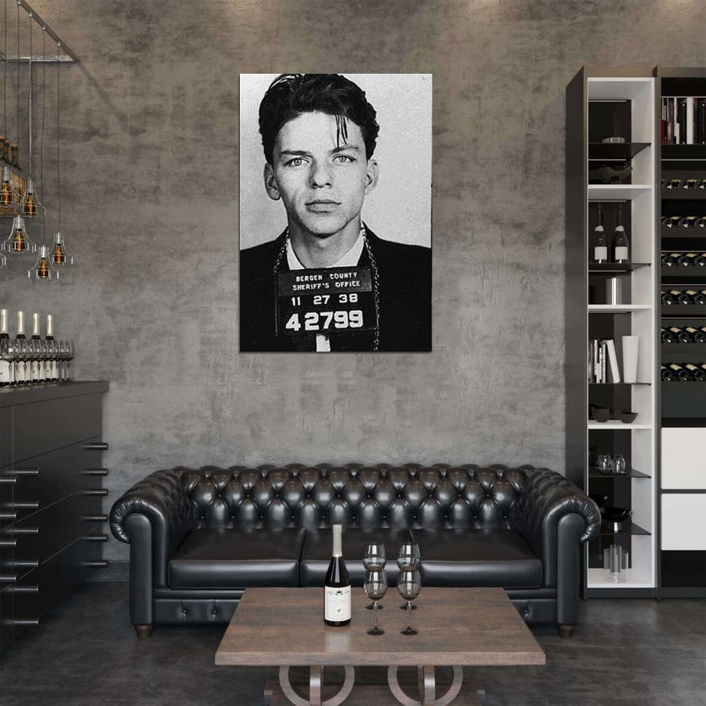 FRANK SINATRA MUG SHOT MUGSHOT RAT PACK MUSICIAN Wall Print Poster