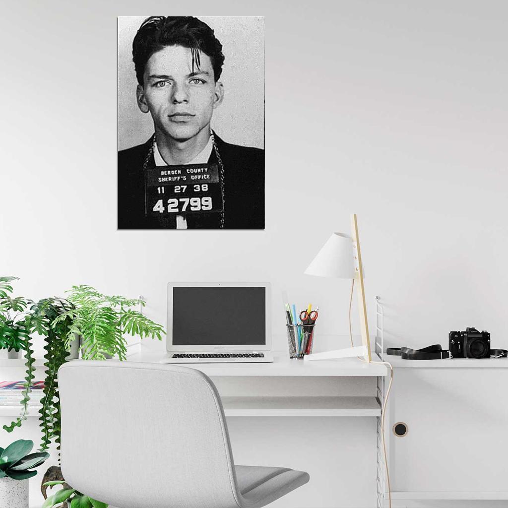 FRANK SINATRA MUG SHOT MUGSHOT RAT PACK MUSICIAN Wall Print Poster