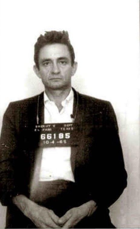 Johnny Cash Mug Shot Mugshot Walk LINE Ring FIRE Decor Wall Print POSTER