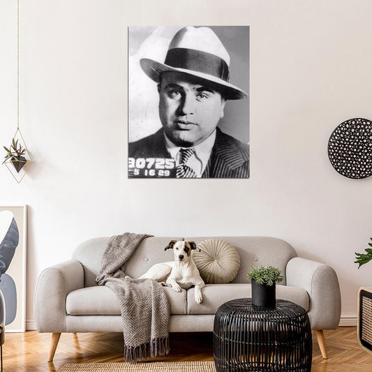 AL CAPONE PORTRAIT MUGSHOT MAFIA Wall Print Poster - xonomax