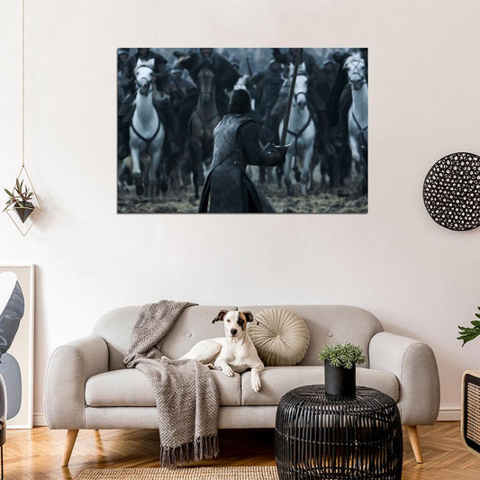 Game of Thrones Jon Snow Battle of the Bastards Wall Print Poster - xonomax