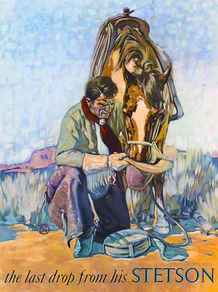 1940's Stetson "The Last Drop" Cowboy Hat Wall Print Poster