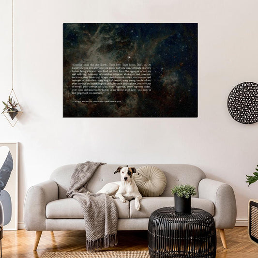 Carl Sagan Pale Blue Dot Space Quote Art POSTER PRINT - xonomax