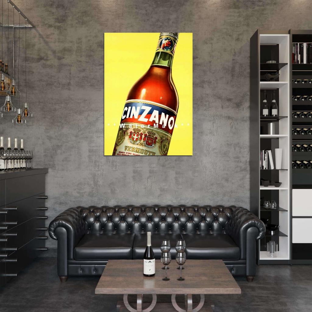 Cinzano Vermouth 1962 Italian Liquor Decor Wall Print POSTER