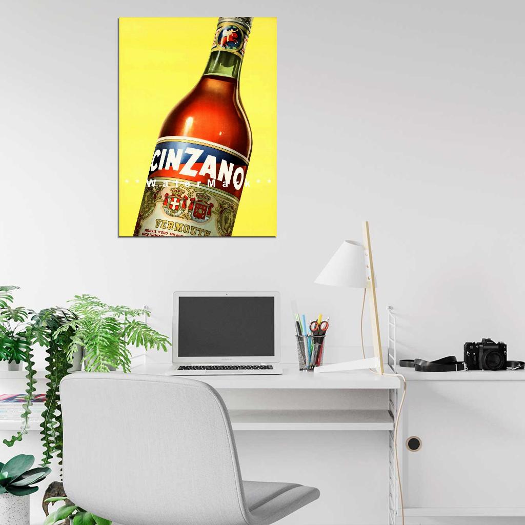 Cinzano Vermouth 1962 Italian Liquor Decor Wall Print POSTER