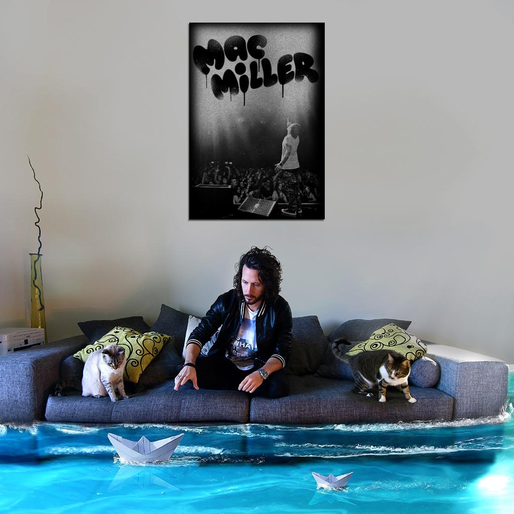 Mac Miller Live In Concert Music Swimming From Vinyl CD Cover Wall Art Decor PRINT POSTER - xonomax