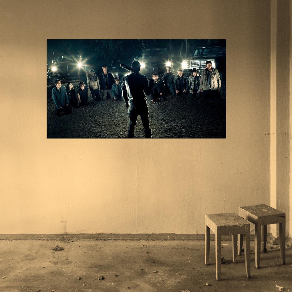 The Walking Dead Negan Top Zombie TV Series Villain Art Decor WALL Print POSTER