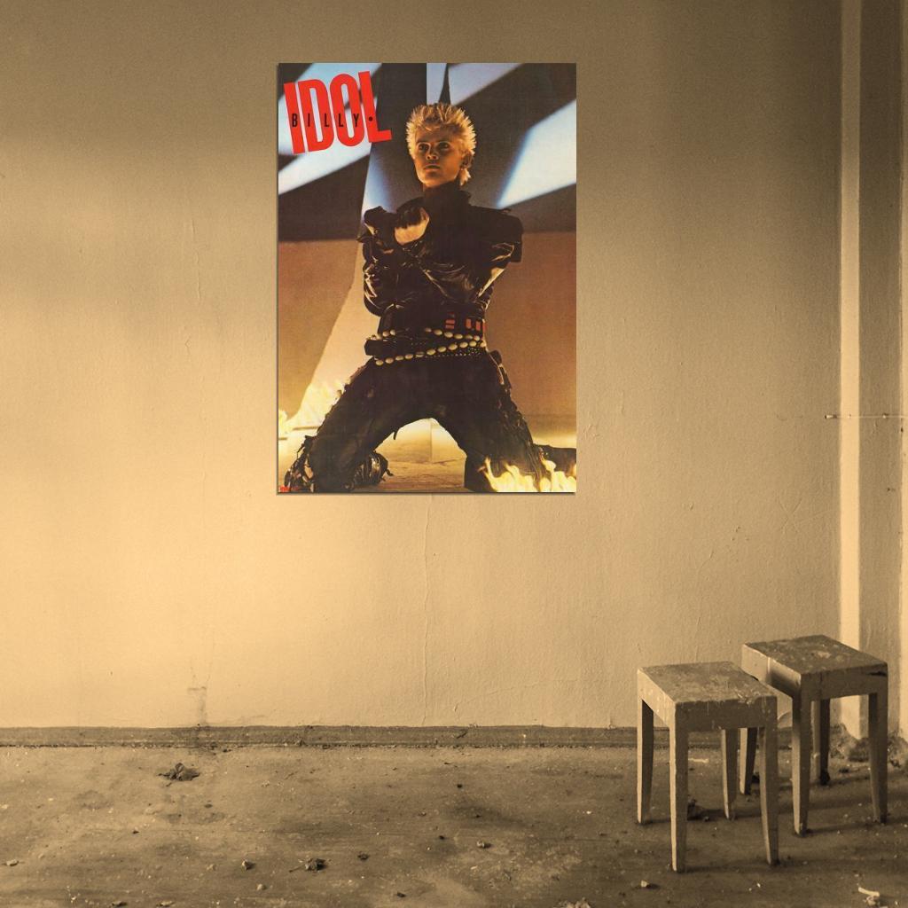 Billy Idol On Stage Portrait DECOR WALL Print POSTER