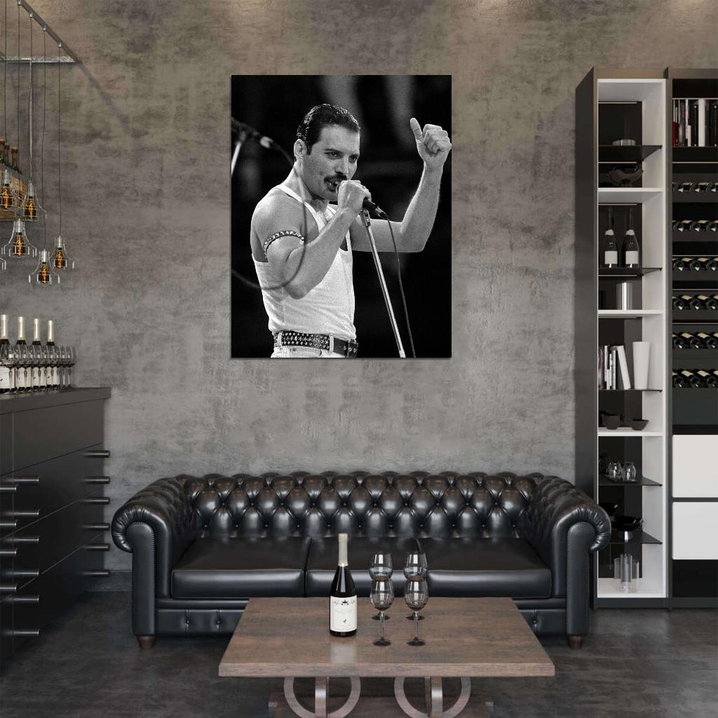 Queen Band Freddie Mercury Thumbs Up Photo Picture DECOR WALL Print POSTER