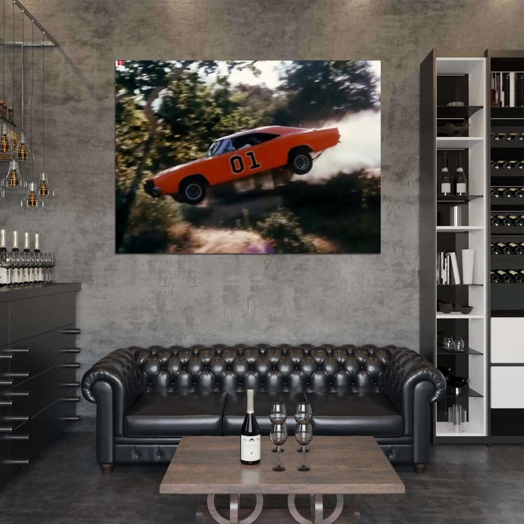 Dukes Of Hazzard TV Show 1979 Car General Lee Photo Picture DECOR WALL Print POSTER