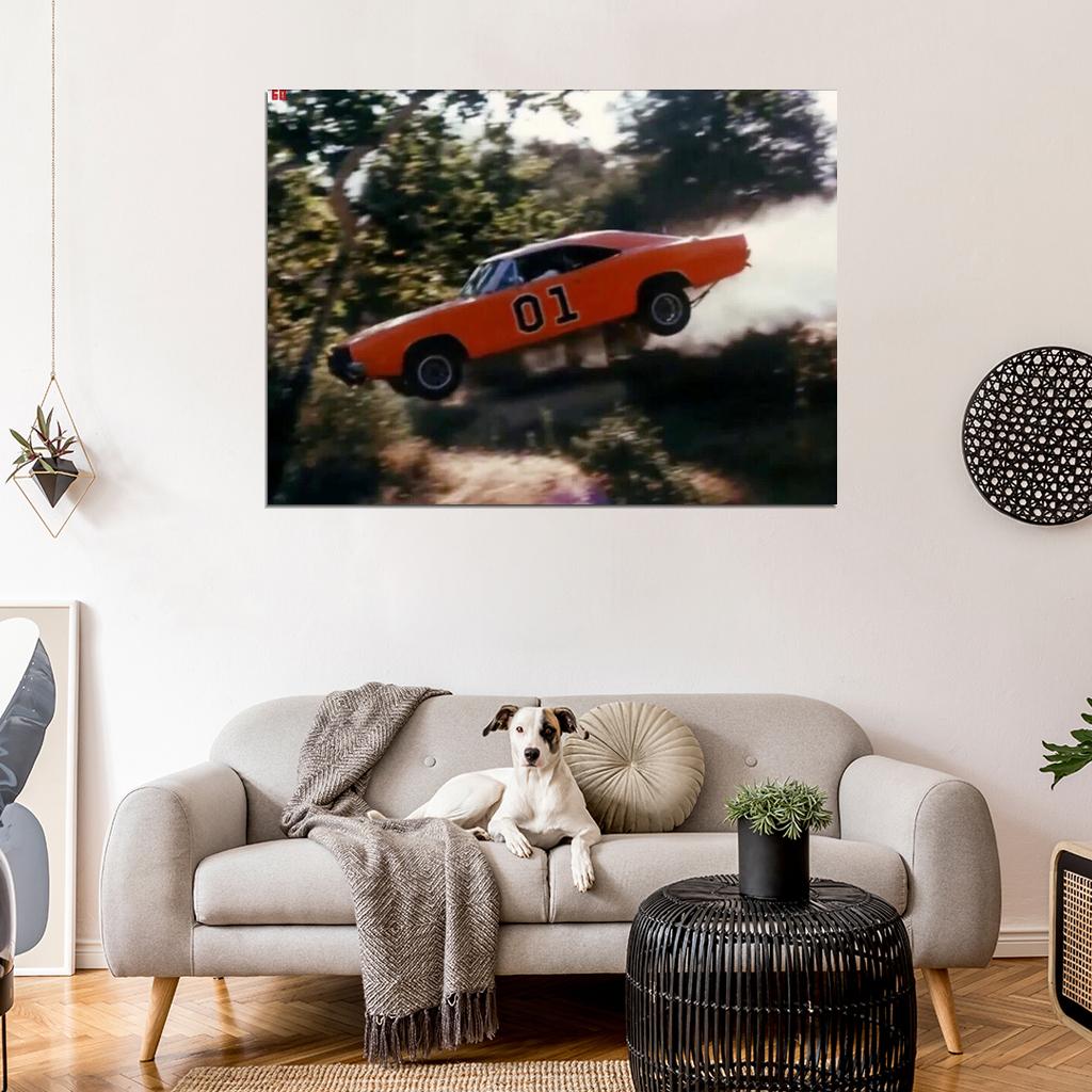 Dukes Of Hazzard TV Show 1979 Car General Lee Photo Picture DECOR WALL Print POSTER