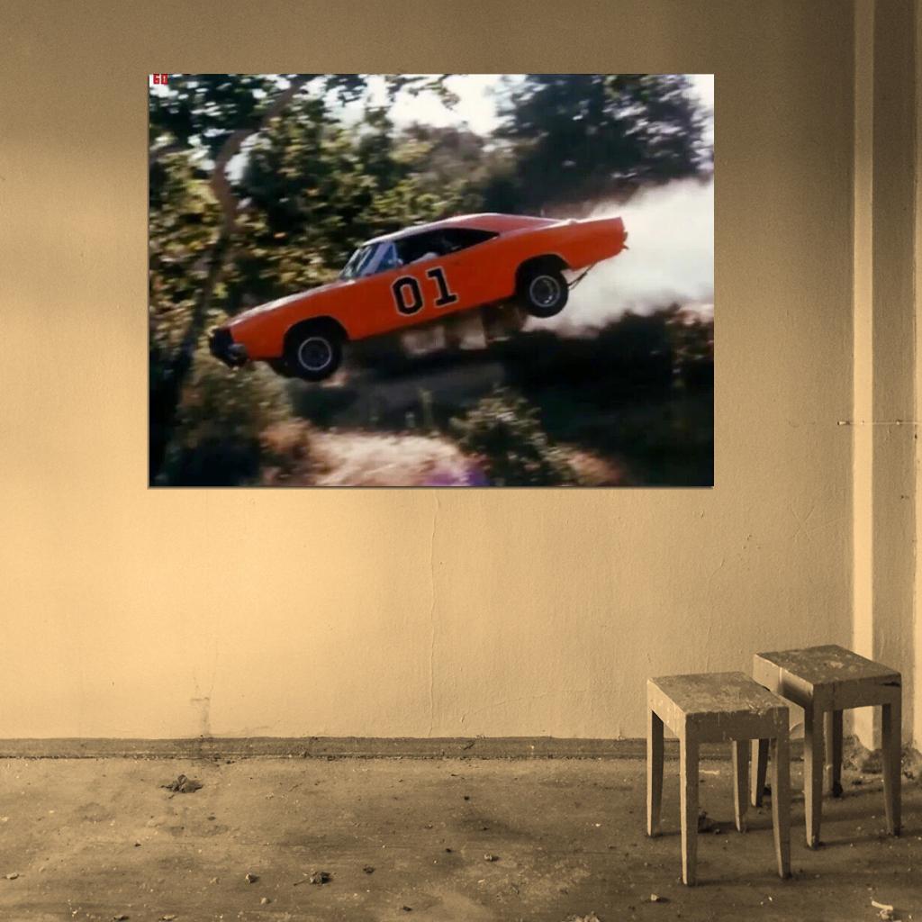 Dukes Of Hazzard TV Show 1979 Car General Lee Photo Picture DECOR WALL Print POSTER