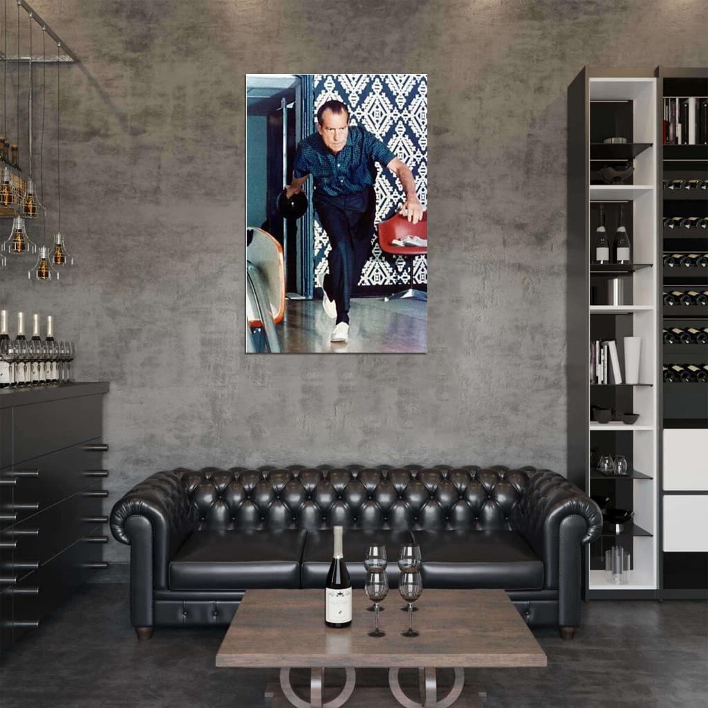 Richard Nixon Bowling Picture DECOR WALL Print POSTER