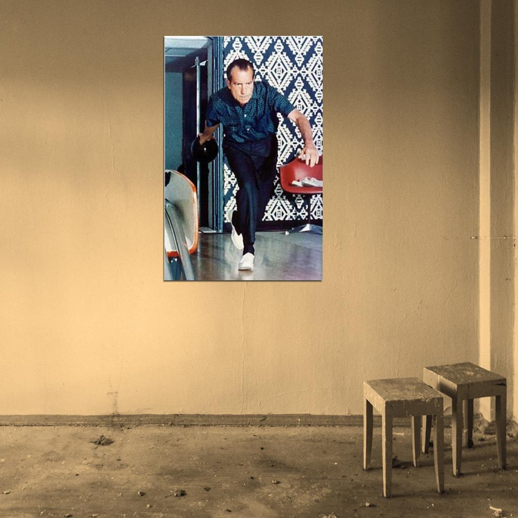 Richard Nixon Bowling Picture DECOR WALL Print POSTER