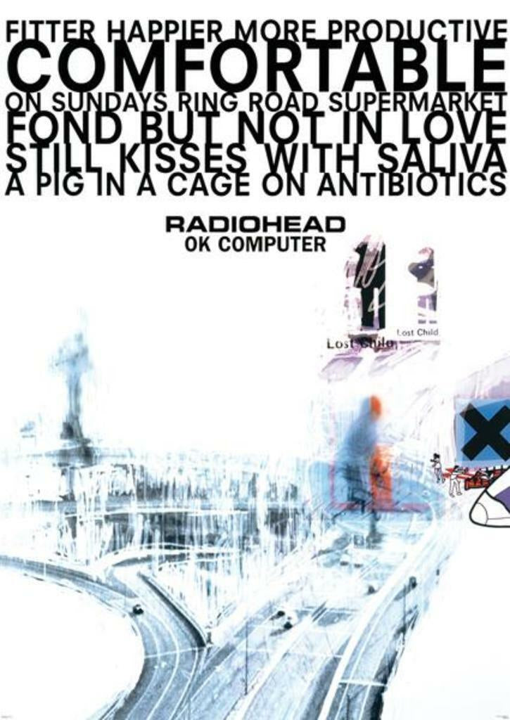 Radiohead OK Computer Thom Yorke Album Cover Lyrics Band Music Giant Picture DECOR WALL Print POSTER