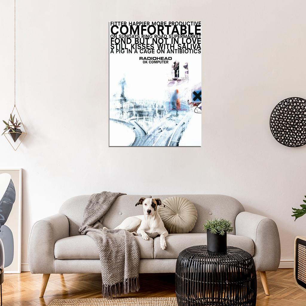 Radiohead OK Computer Thom Yorke Album Cover Lyrics Band Music Giant Picture DECOR WALL Print POSTER