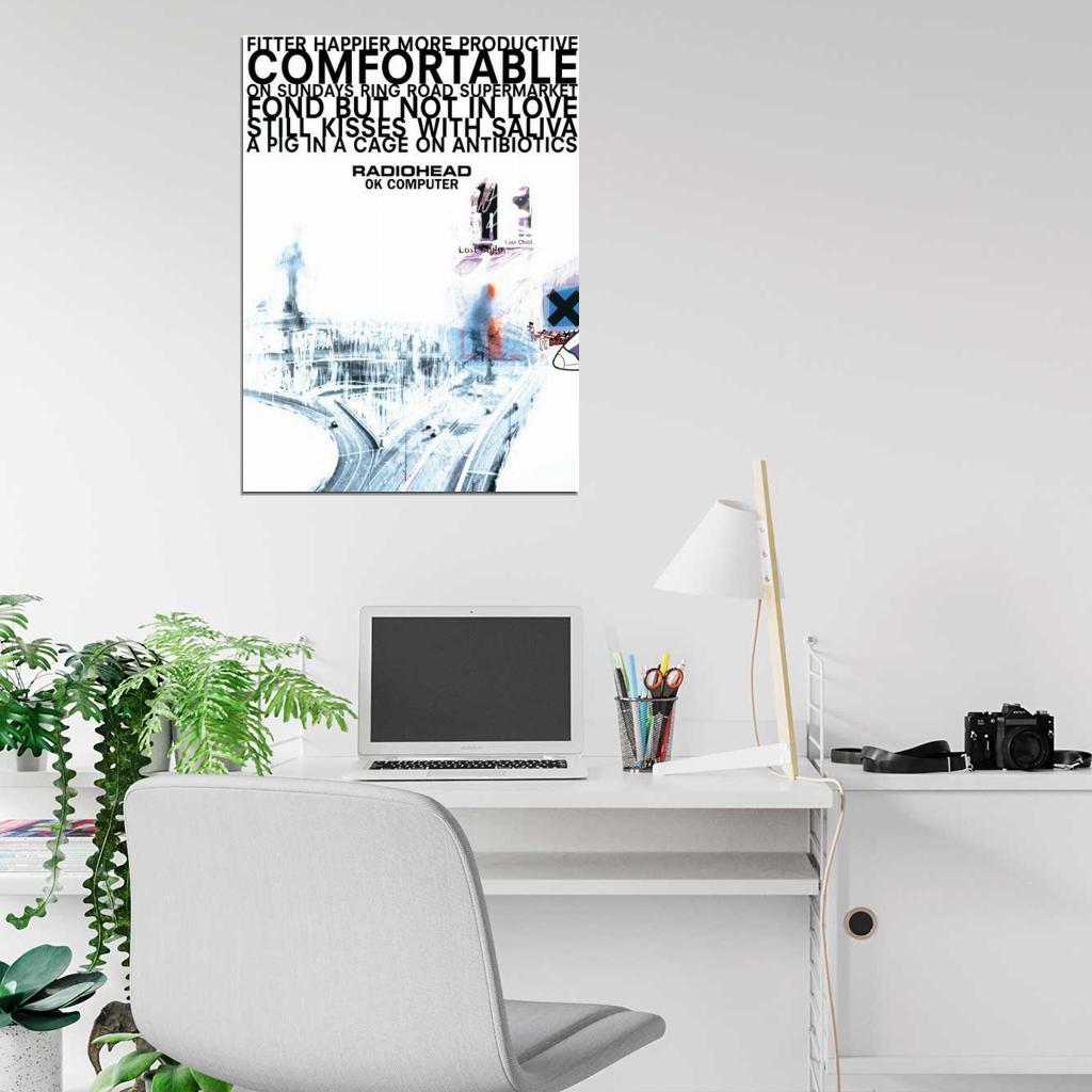 Radiohead OK Computer Thom Yorke Album Cover Lyrics Band Music Giant Picture DECOR WALL Print POSTER