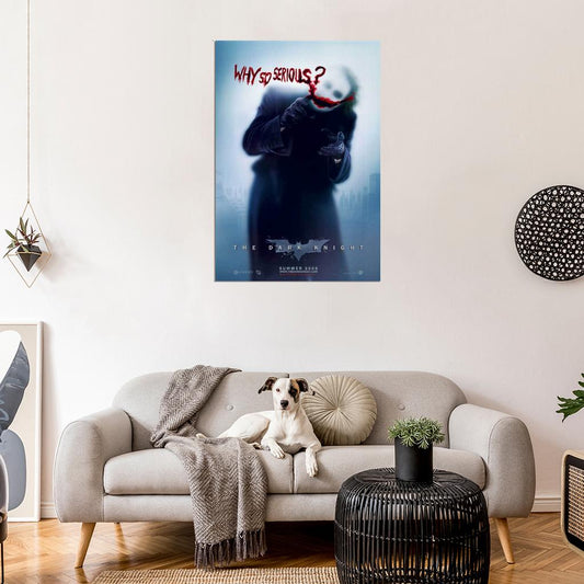 THE DARK KNIGHT Movie 2008 Heath Ledger JOKER Why So Serious DECOR WALL Print POSTER - xonomax