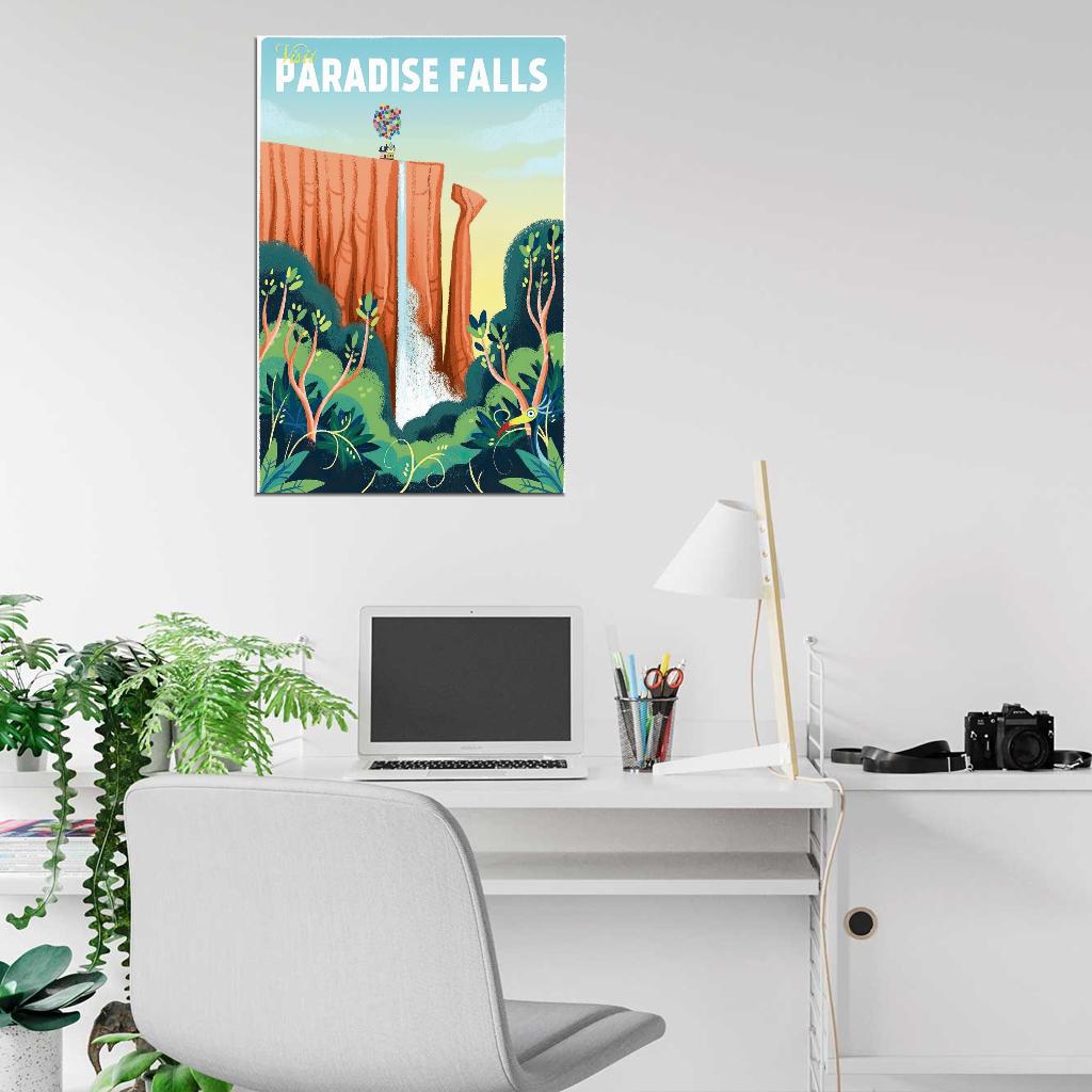 UP Movie Paradise Falls Travel DECOR WALL Print POSTER