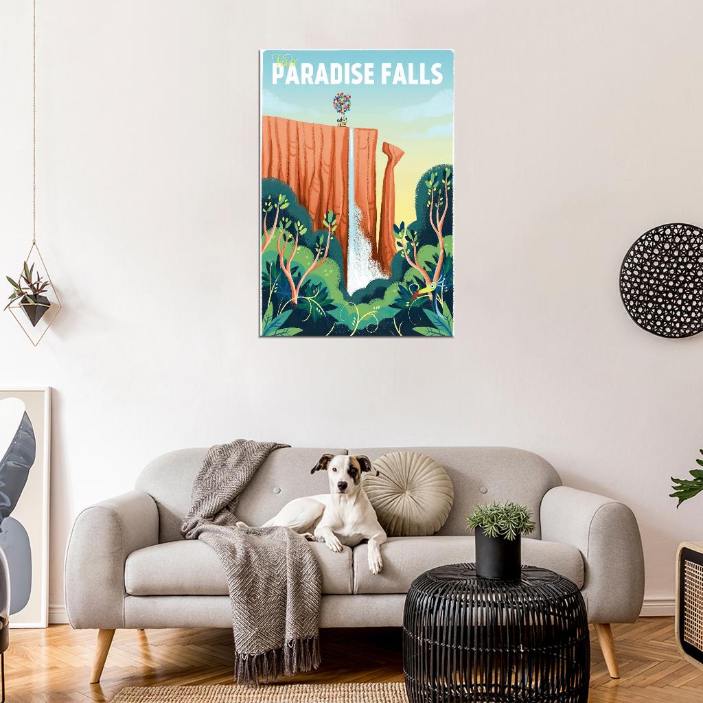 UP Movie Paradise Falls Travel DECOR WALL Print POSTER