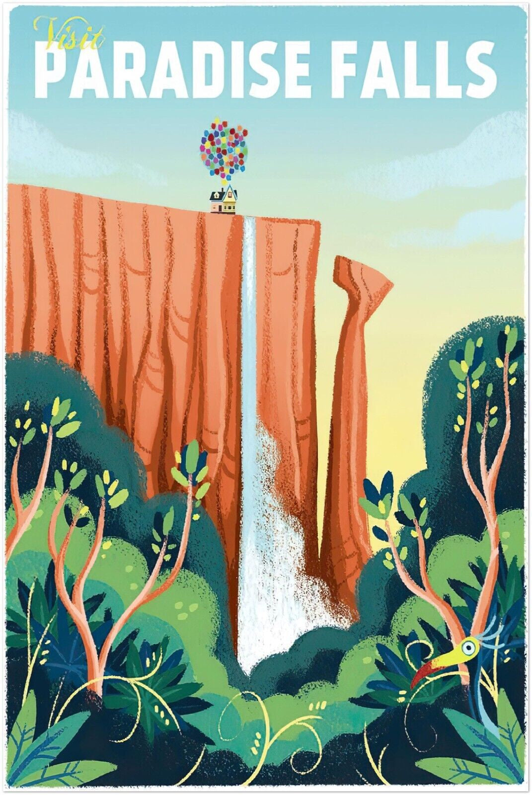 UP Movie Paradise Falls Travel DECOR WALL Print POSTER