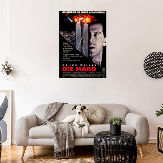 Die Hard Movie 1988 Bruce Willis Bonnie Bedel Wall Art Decor PRINT POSTER - xonomax