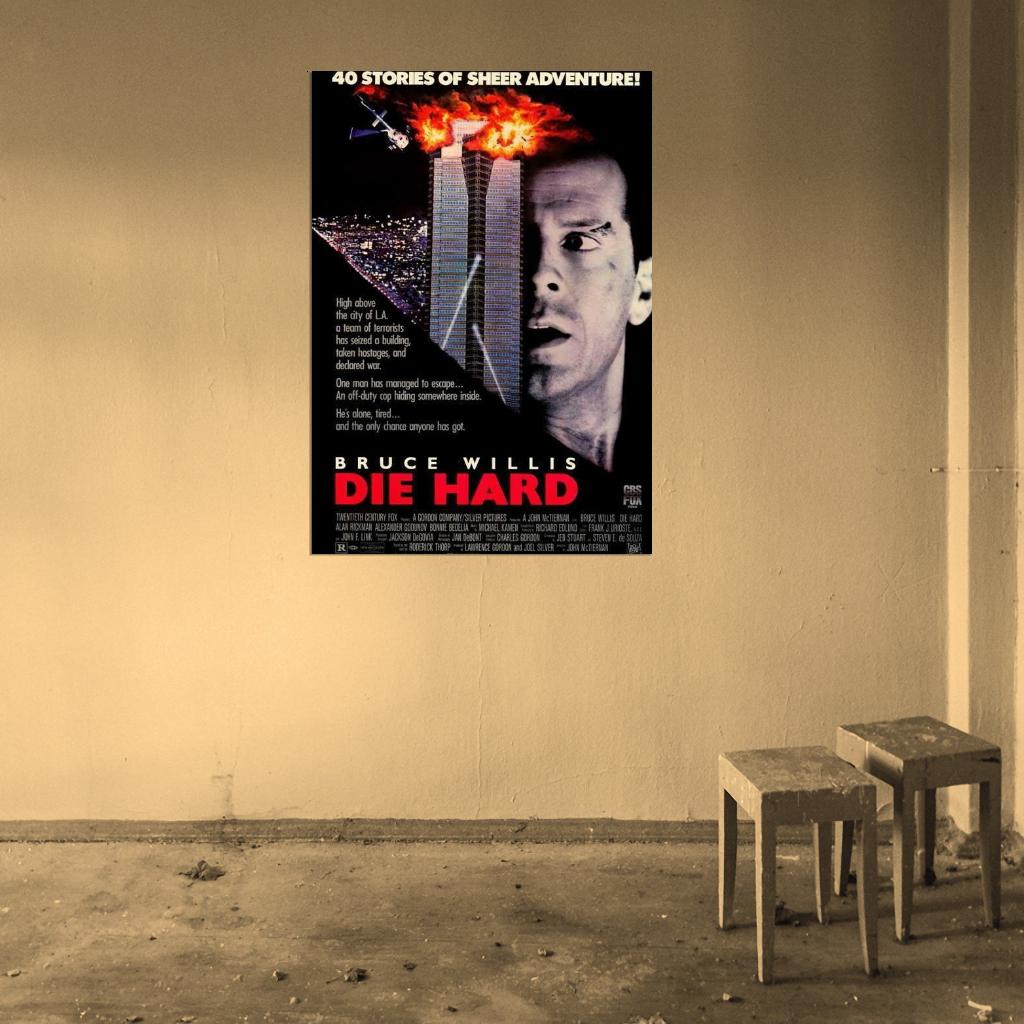 Die Hard Movie 1988 Bruce Willis Bonnie Bedel Wall Art Decor PRINT POSTER