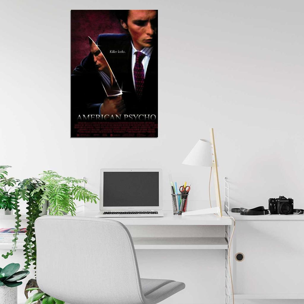 American Psycho Movie 2000 Christian Bale, Willem Dafoe Decor Wall Print POSTER