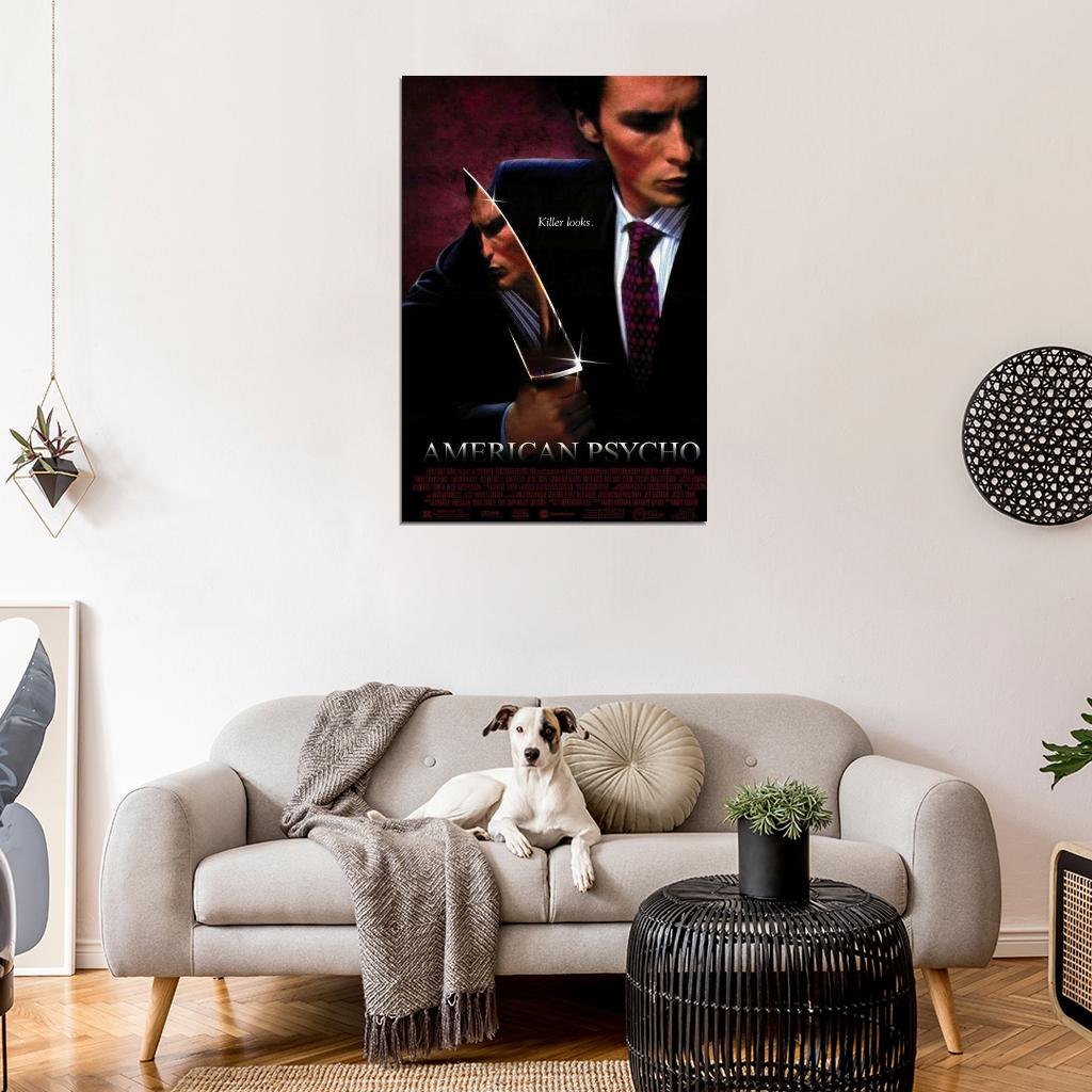 American Psycho Movie 2000 Christian Bale, Willem Dafoe Decor Wall Print POSTER