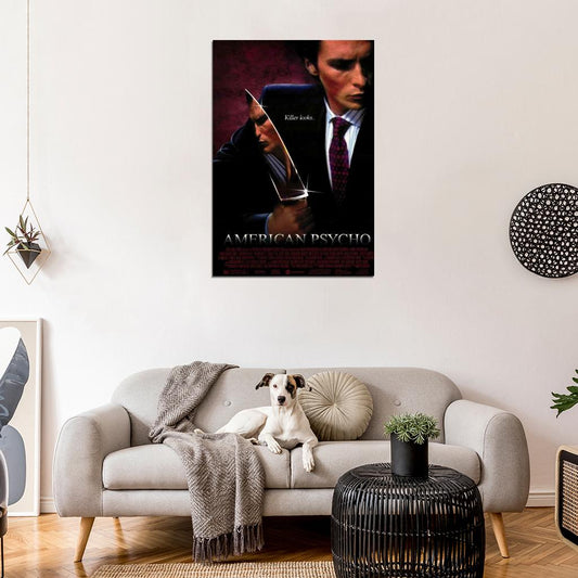 American Psycho Movie 2000 Christian Bale, Willem Dafoe Decor Wall Print POSTER - xonomax